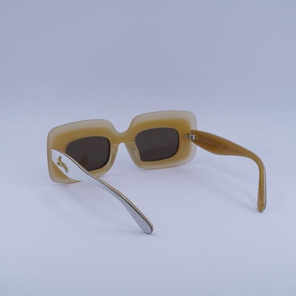 Loewe LW40139U 25E Sunglasses Ivory/Beige/Brown Rectangle Frame, Brown Lenses - Picture 6 of 10